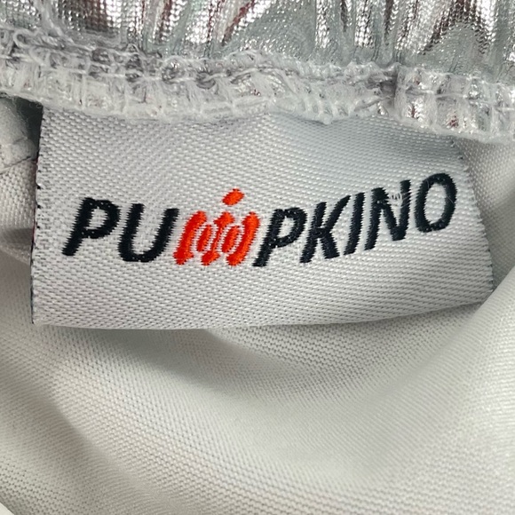 Pumpkino Metallic Disco Shorts Metallic Silver Size Medium - Picture 5 of 7